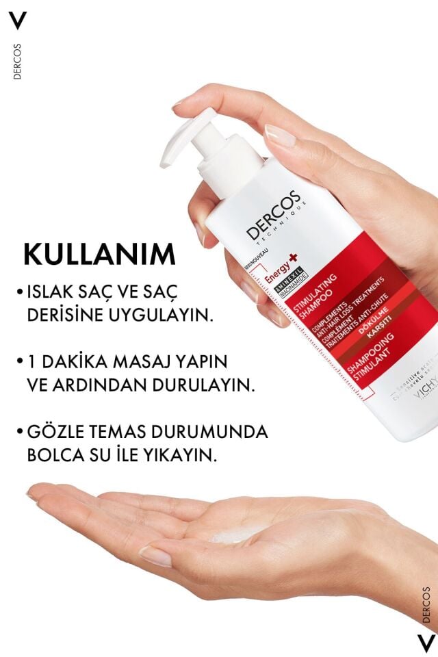 Vichy Dercos Energy Saç Dökülmesi Karşıtı Şampuan 400 ml