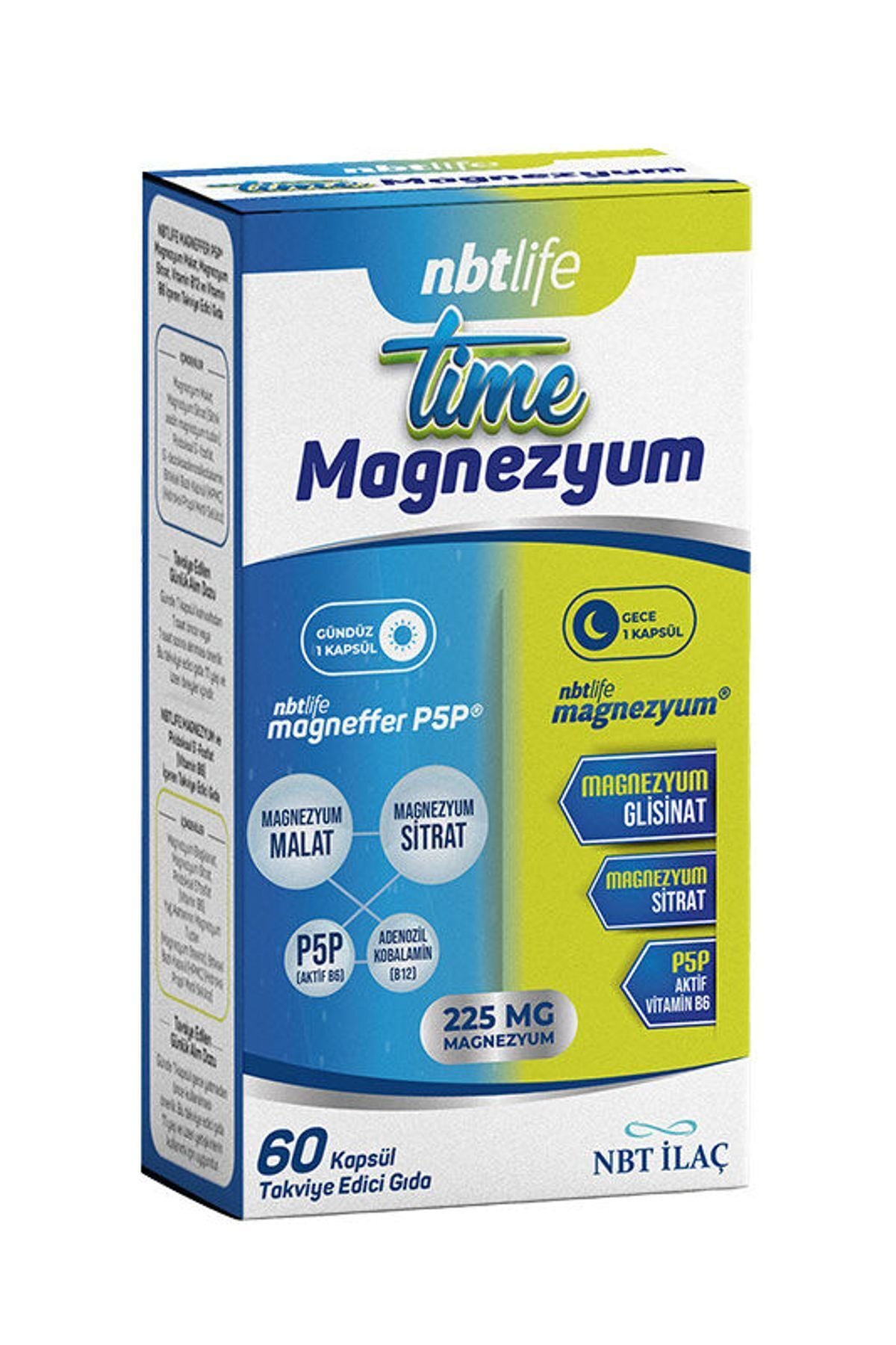 Nbt İlaç Nbt Life Time Magnezyum 60 Kapsül