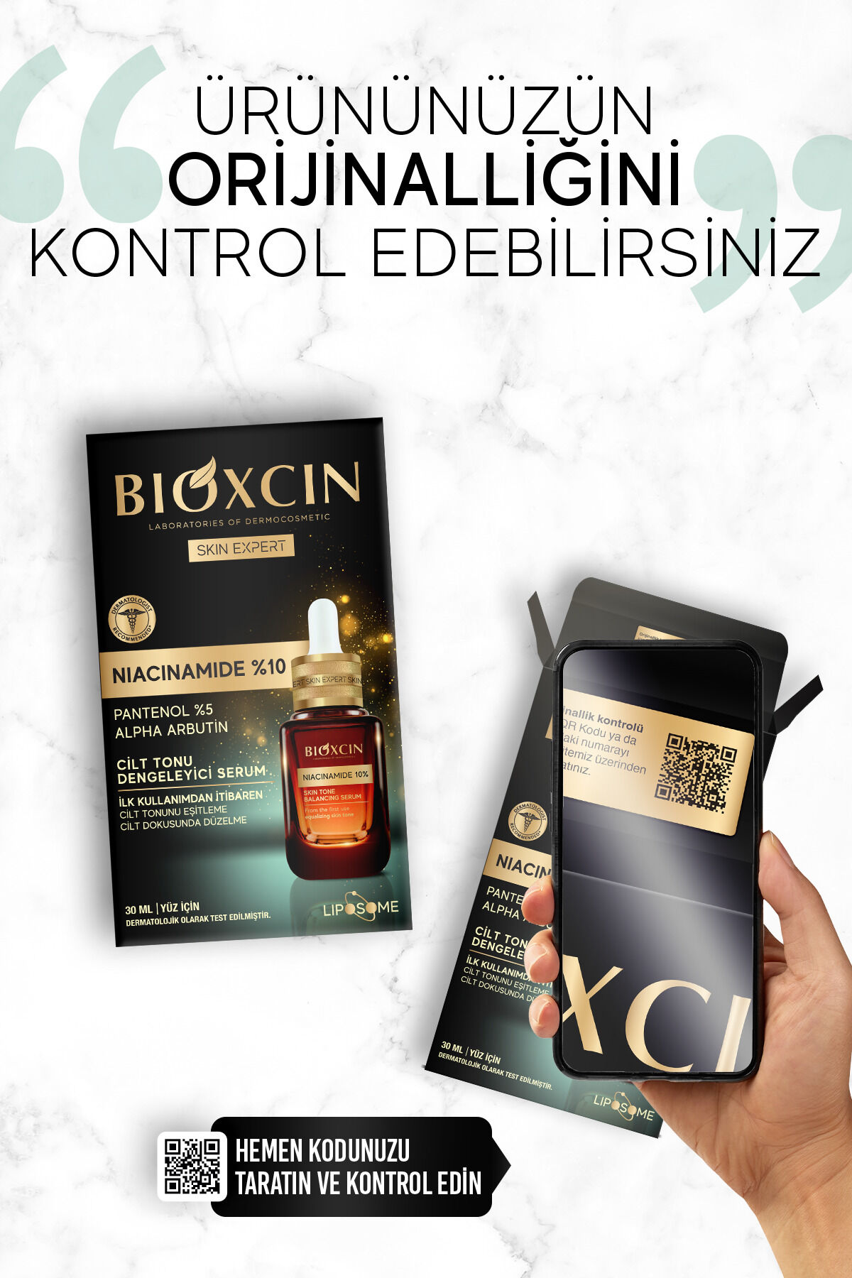 Bioxcin Niacinamide % 10 Serum 30 Ml - Panthenol % 5 Alpha Arbutin Ton Dengeleyici Yüz Serumu