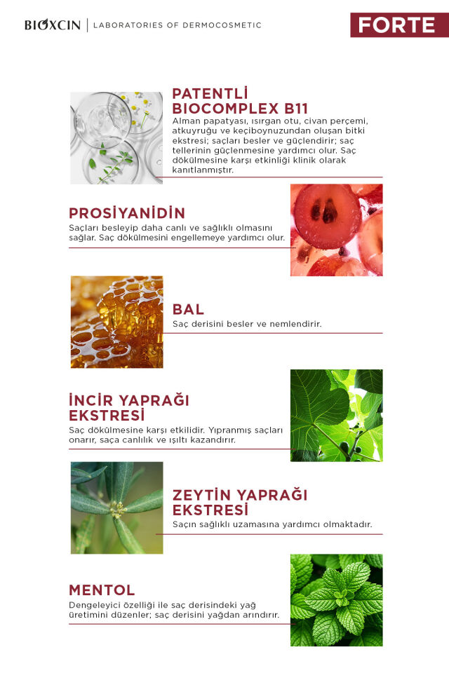 Bioxcin Forte Tonik 200 ml - Mentol Ferahlığı - Yoğun Saç Dökülmesine Karşı Tonik