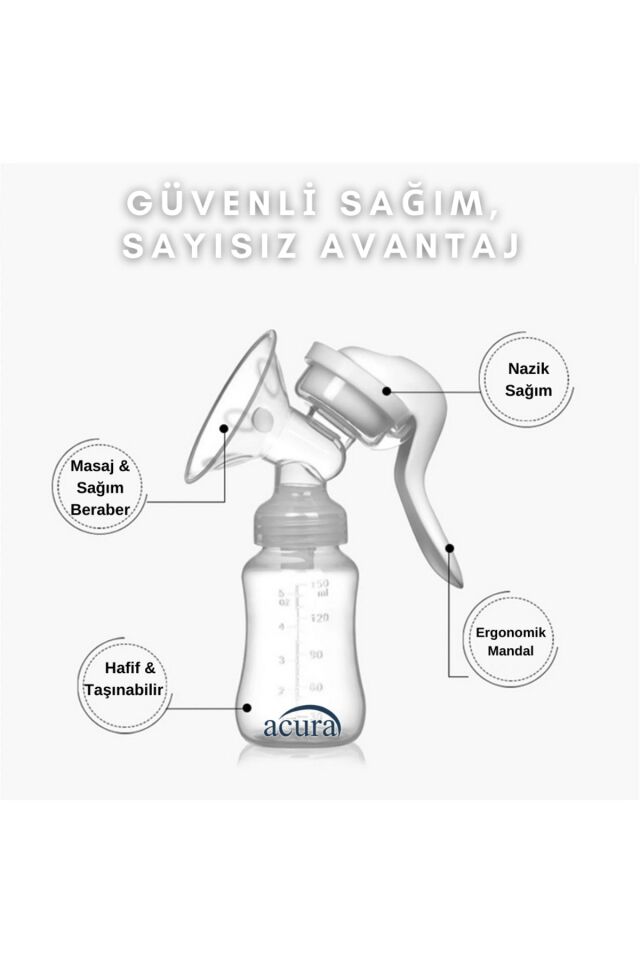Acura AC-3000 Masaj ve Biberon Özellikli Manuel Göğüs Pompası