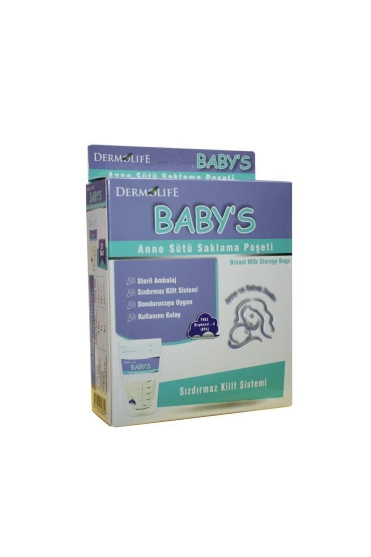 DenizPharma Babys Anne Sütü Saklama Poşeti (20 ADET) Dermolıfe Baby's