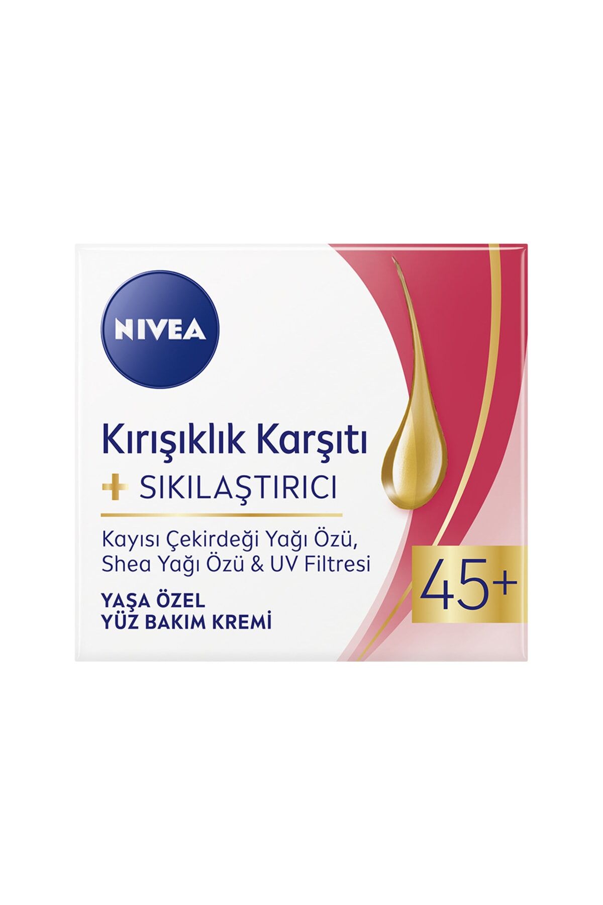 Nivea Kırışıklık Karşıtı + Sıkılaştırıcı Krem Yaş 45+ 50 Ml,yaşa Özel Yüz Bakım Kremi,güneş Koruması