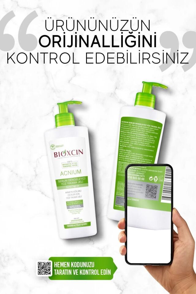 Bioxcin Acnium Sebum Dengeleyici Yüz Yıkama Jeli 500ml 1 Alana 1 Hediye