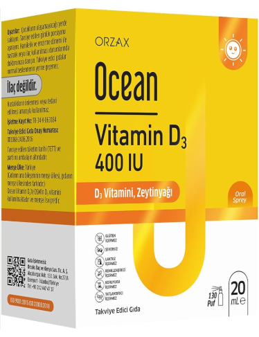 Ocean Vitamin D3 400 IU Oral Sprey 20 ml
