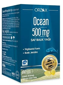Ocean Omega 3 Balık Yağı 500 mg 60 Kapsül