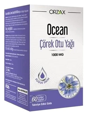 Ocean Çörek Otu Yağı 1000 mg 60 Kapsül