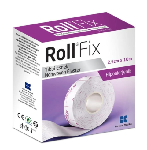 Roll Fix Esnek Nonwoven Tıbbi Flaster 2,5 cm x 10 m