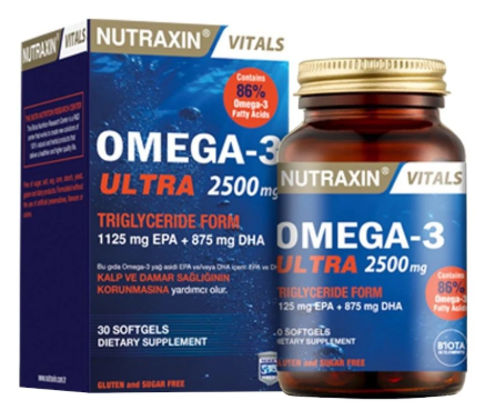 Nutraxin Vitals Omega-3 Ultra 2500 mg 30 Softgel