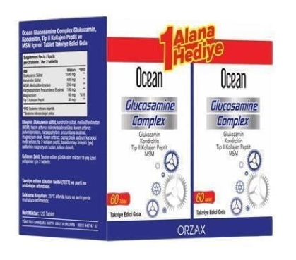 Ocean Glucosamine Complex 60 Tablet - 1 Alana 1 Hediye