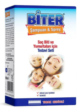 Biter Sprey Set - Şampuan 150 ml + Sprey 100 ml - Tarak Hediyeli
