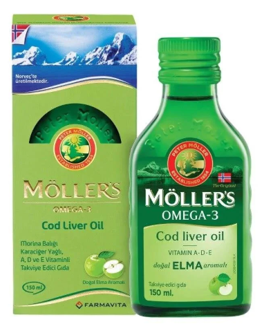 Möller's Balık Yağı Şurubu Elma Aromalı 150 ml