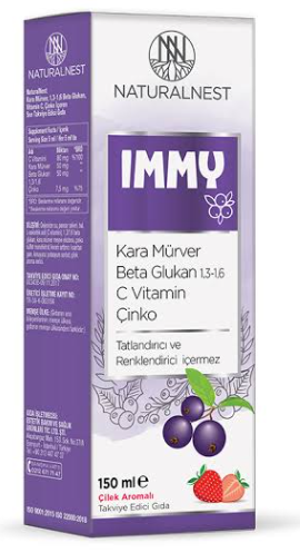 Naturalnest Immy Beta Glukan Çilek Aromalı Şurup 150 ml